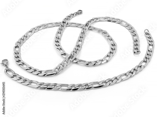 Jewelry set. Chain and bracelet. Stainless steel.