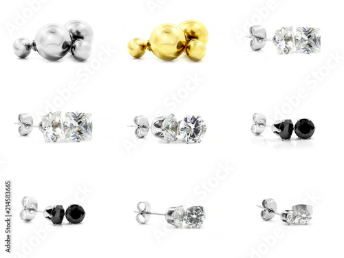 Jewelry earrings. Stainless steel