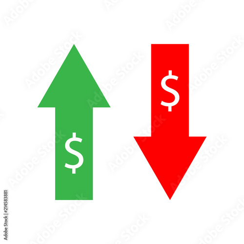 Infographic graph showing lowering of price in simple colors on white backdrop.