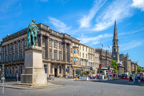 street view of George street at Edinburgh, scotland photo