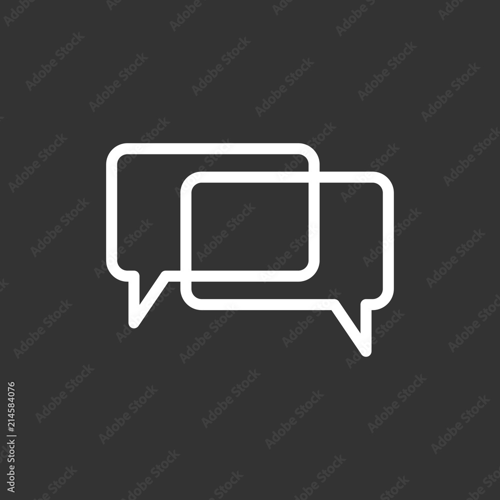 Fototapeta premium Text message vector icon simple flat vector illustration for web site or mobile app