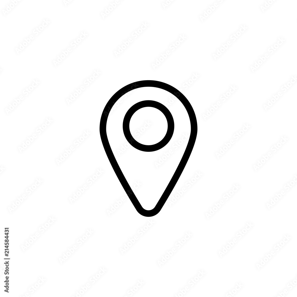 Location icon sign vector illustration. Geo location pin symbol for navigation application or web site design Location icon sign vector illustration. Geo location pin symbol for navigation application or web site design