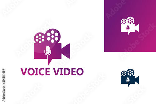 Voice Video Record Logo Template Design Vector, Emblem, Design Concept, Creative Symbol, Icon