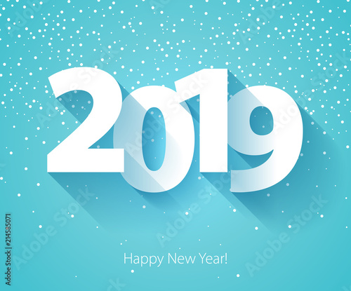 Happy New Year 2019 background.