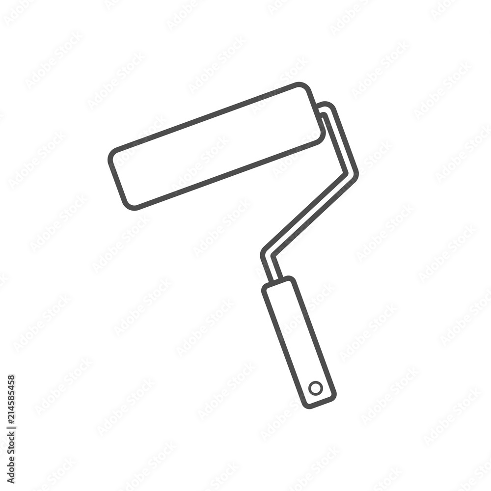 Roller icon. Vector illustration, flat design. Roller icon. Vector illustration, flat design.