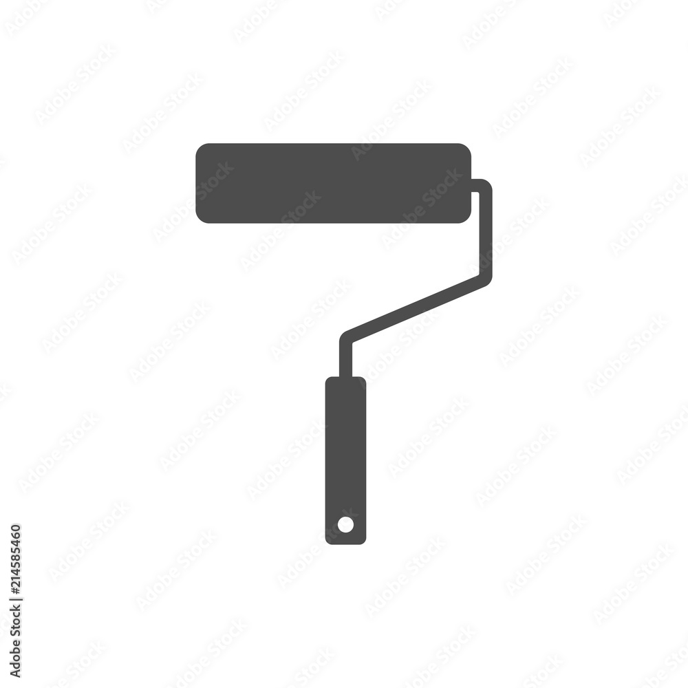 Roller icon. Vector illustration, flat design. Roller icon. Vector illustration, flat design.