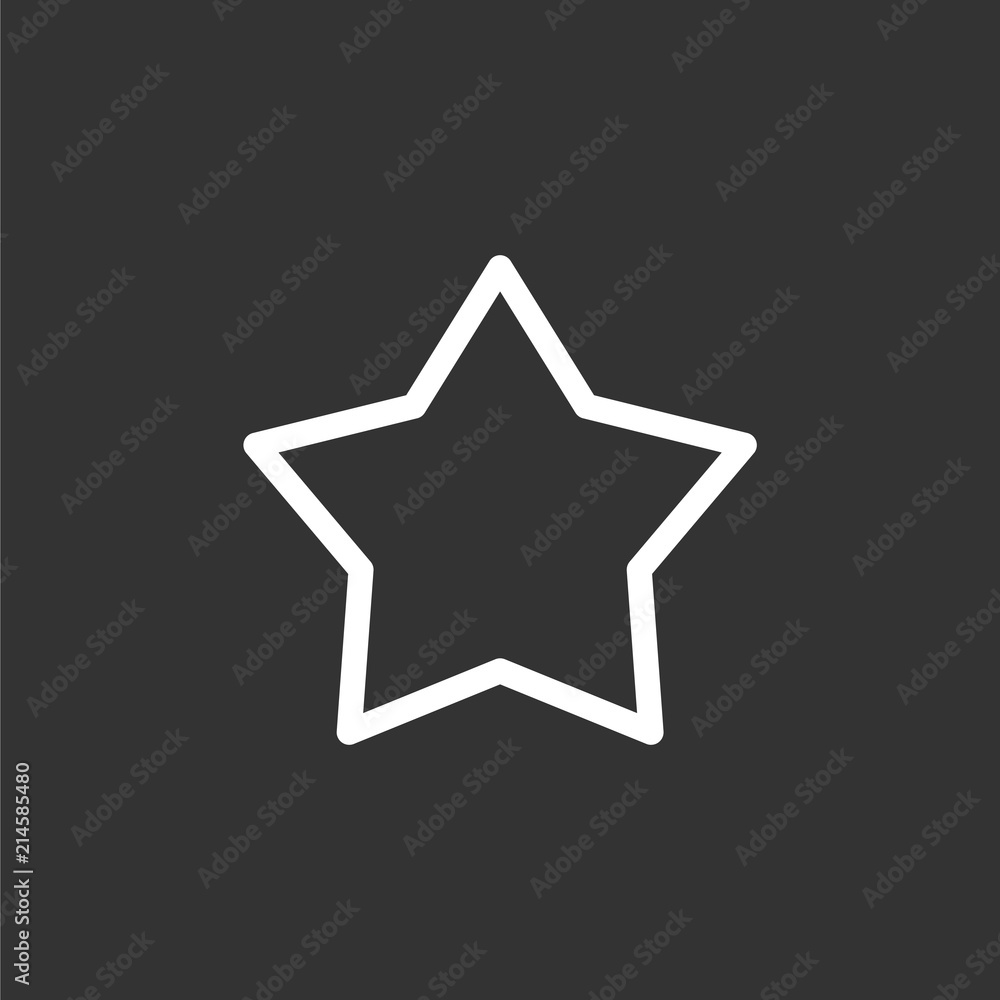 Star icon simple flat style outline vector sign Star icon simple flat style outline vector sign
