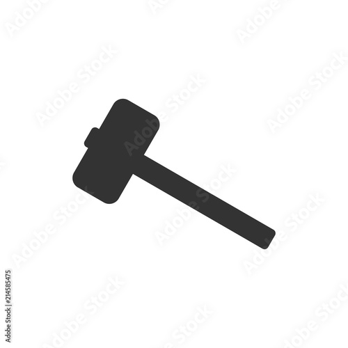 Hammer icon. Vector illustration, flat design.