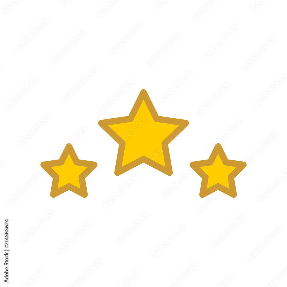 Star icon simple flat style outline vector sign