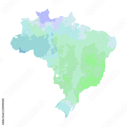 map of brazil with a blue  green  violet texture