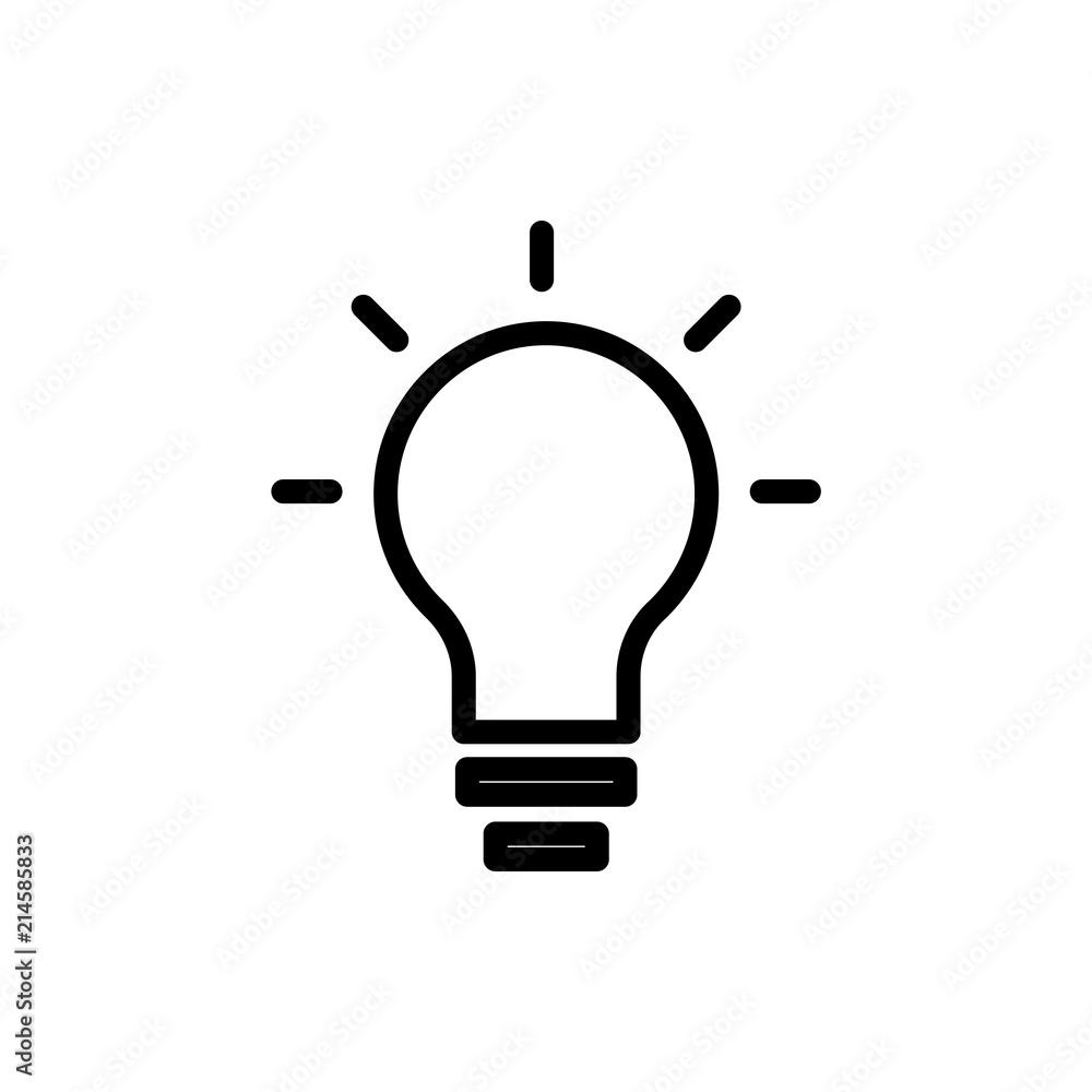 Light bulb icon with concept of idea vector illustration Light bulb icon with concept of idea vector illustration