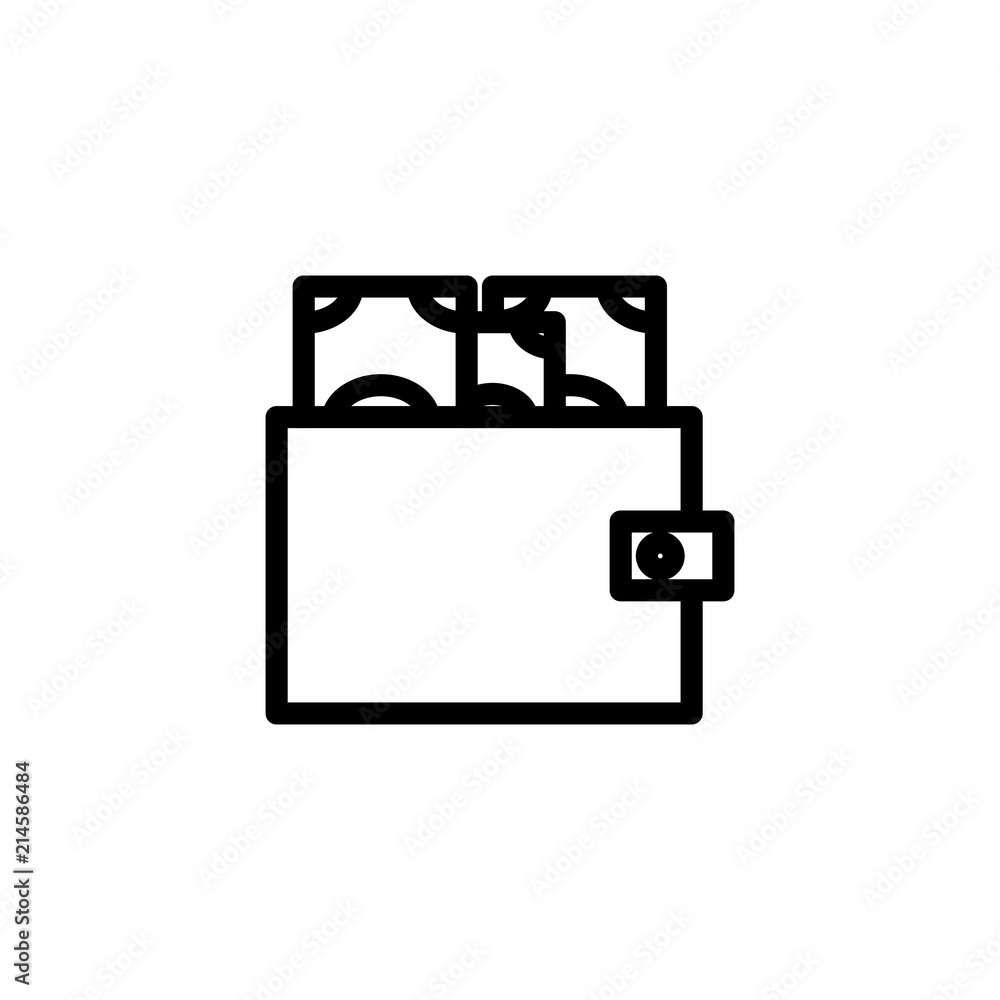 Money. Line Icon Vector. Payment system. Coins and Dollar cent Sign Money. Line Icon Vector. Payment system. Coins and Dollar cent Sign
