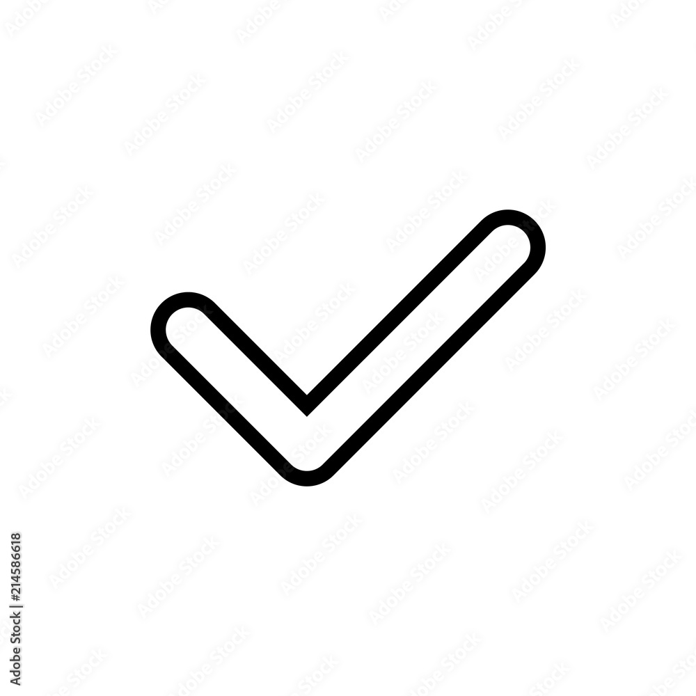 OK done icon simple flat web navigation sign OK done icon simple flat web navigation sign