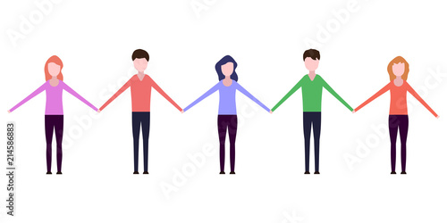 People holding hands