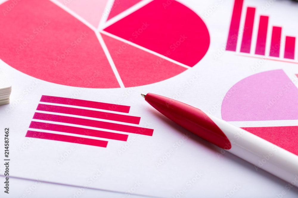 Fototapeta premium Graphical chart analysis