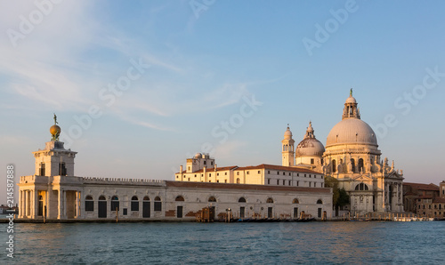 Santa Maria della Salute church on a sunrise, Venice, Italy