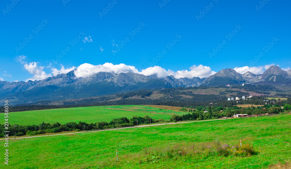 Beautiful summer landscape with mountains, Slovakia