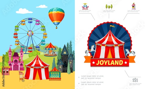 Cartoon Amusement Park Concept