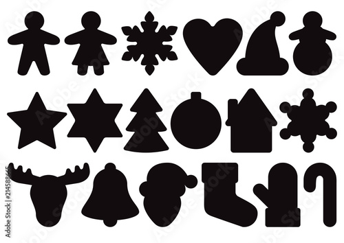 Gingerbread silhouette set