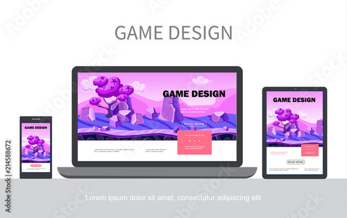 Cartoon Game Design UI Concept