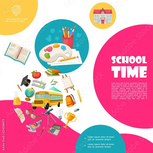 Flat Back To School Concept