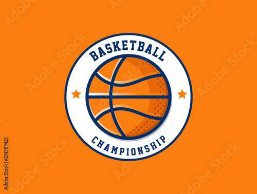 Basketball Logo, American sports symbol and icon