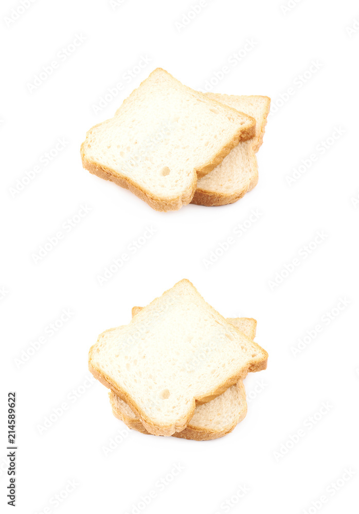 Sliced white bread isolated Sliced white bread isolated