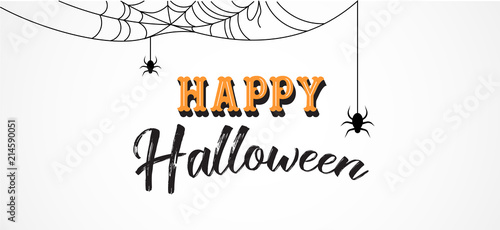Happy Halloween background, banner. Vector design
