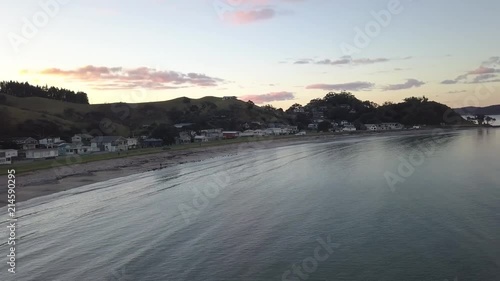 Beach sunset New Zealand photo