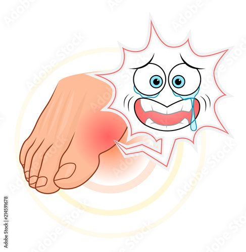 Big toe pain with face
