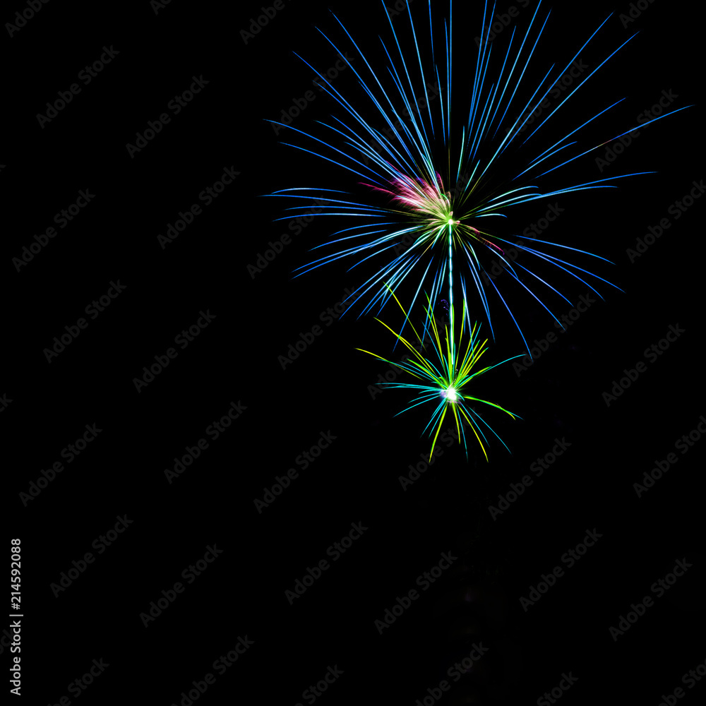 Fireworks night show in London, United Kingdom