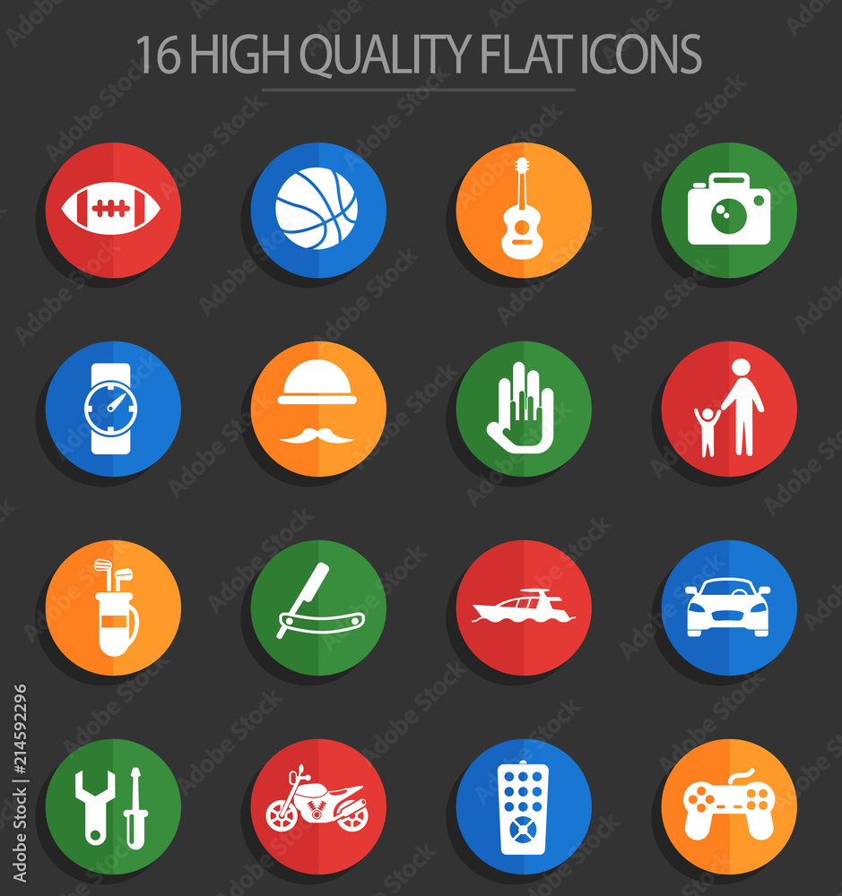father day 16 flat icons