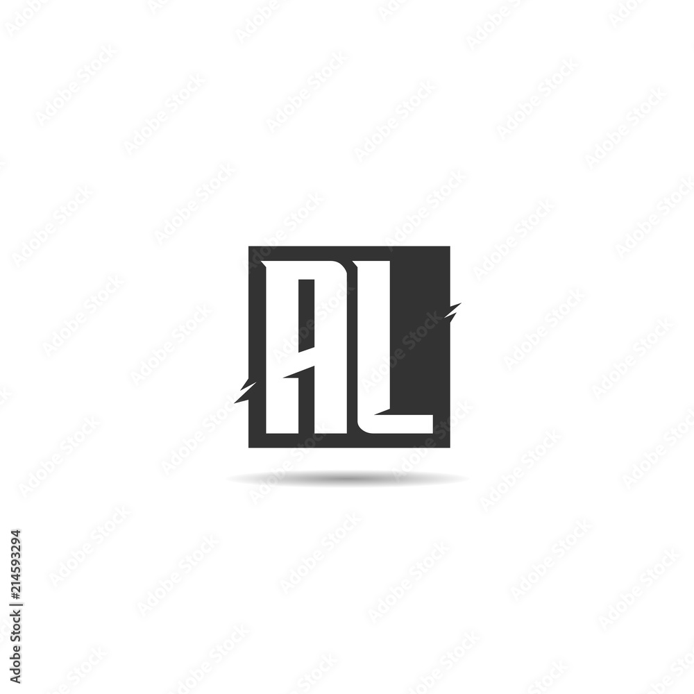 Obraz premium Initial Letter AL Logo Template Design