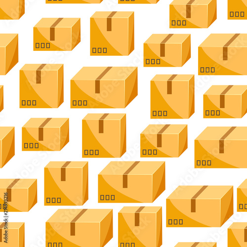 Seamless pattern of packing boxes.