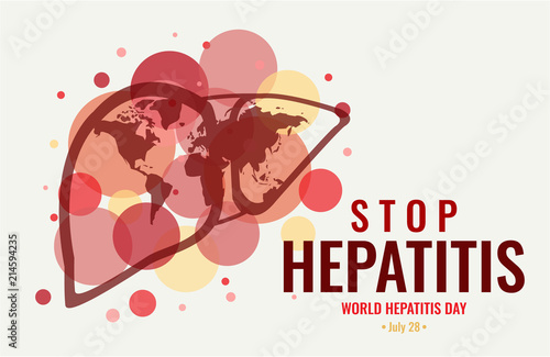 stop Hepatitis.World Hepatitis Day card or background. vector illustration.