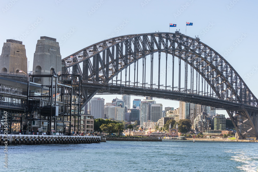 Naklejka premium Sydney, NSW Australia April 25 2012 Harbour Bridge dettail