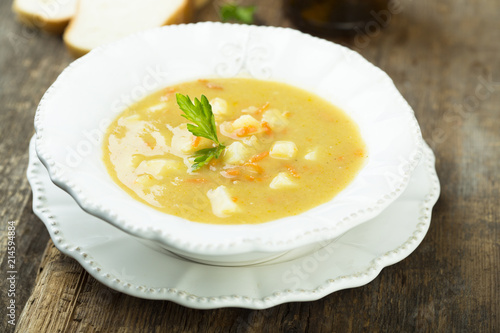 Homemade pea soup