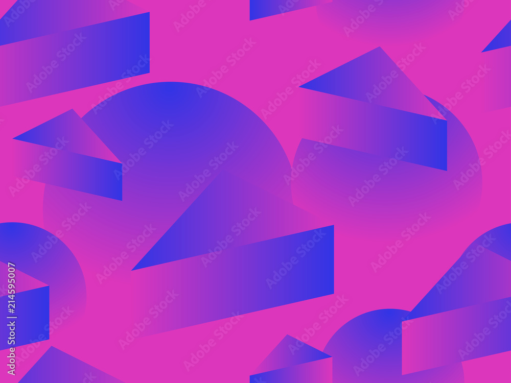 Retro futurism seamless pattern. Geometric elements memphis in the style of 80's. Synthwave retro background. Retrowave. Vector illustration Retro futurism seamless pattern. Geometric elements memphis in the style of 80's. Synthwave retro background. Retrowave. Vector illustration