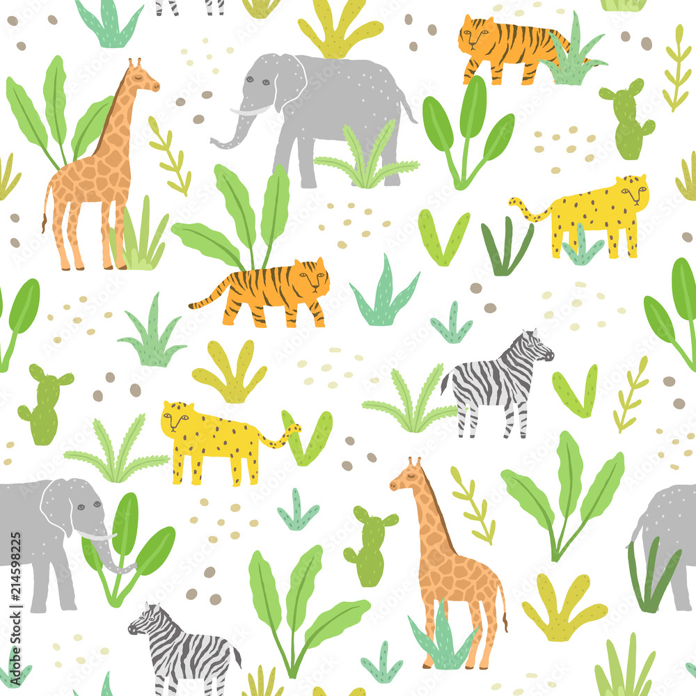 Cute animals in jungle. Cute animals in jungle.