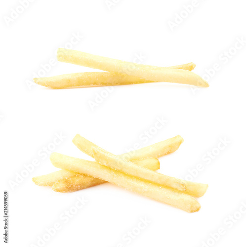 Pile of french fries isolated