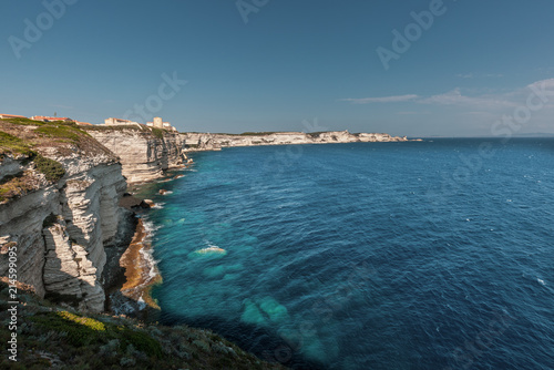 Cliffs and citadel of Bonifacio in Corsica