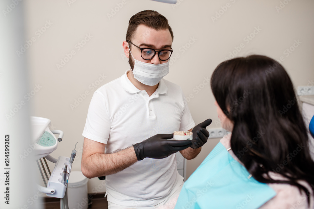 Young female patient on dental check up