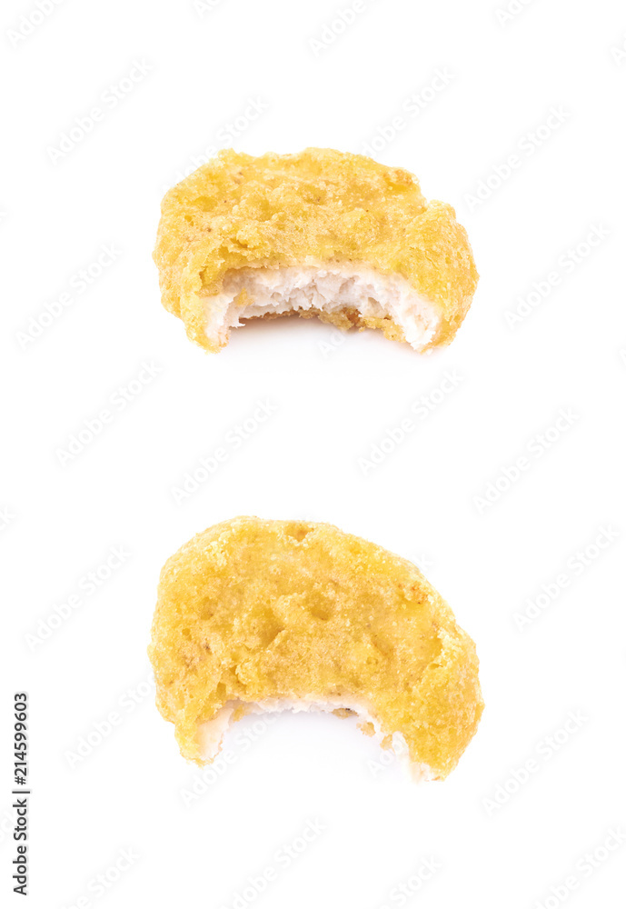 Chicken nugget composition isolated Chicken nugget composition isolated