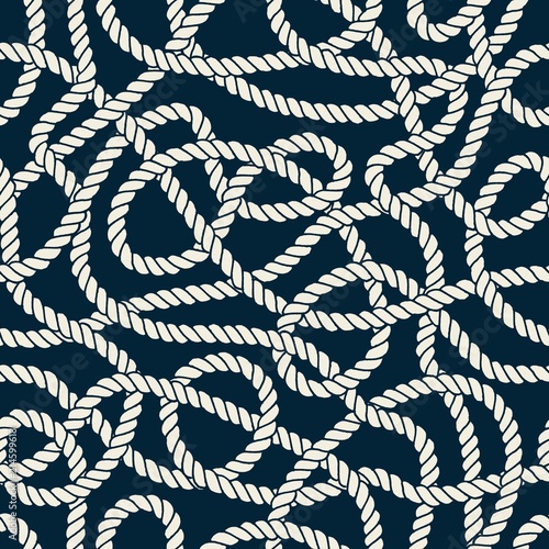 Seamless nautical rope pattern