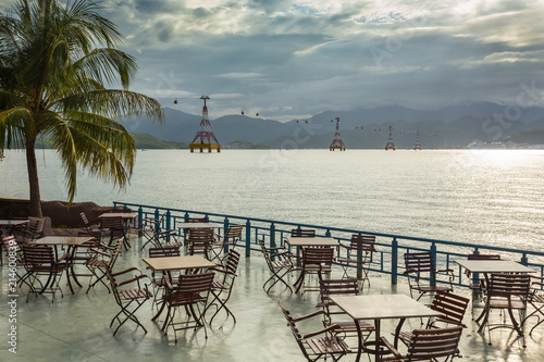 Cafe with tables on a background of the sea © Oleg Zhukov