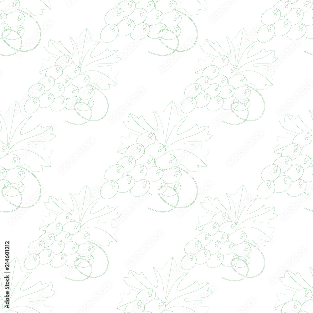 A pattern of grapes. Seamless pattern. Vector illustration.