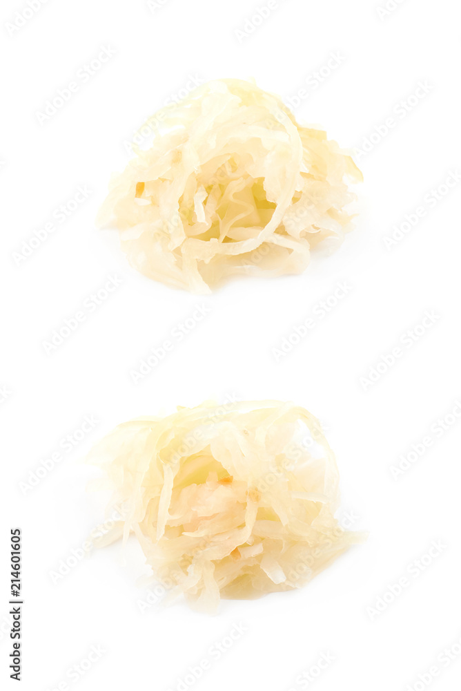 Pile of german sauerkraut isolated Pile of german sauerkraut isolated