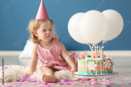 Cute little girl with birth...