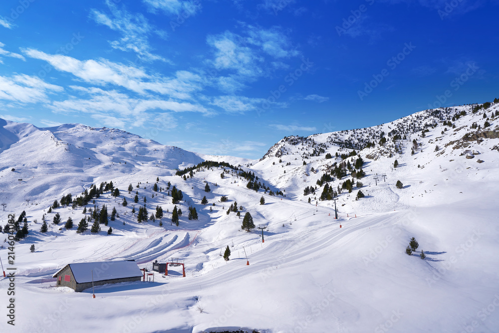 Cerler sky area in Pyrenees of Huesca Spain Cerler sky area in Pyrenees of Huesca Spain