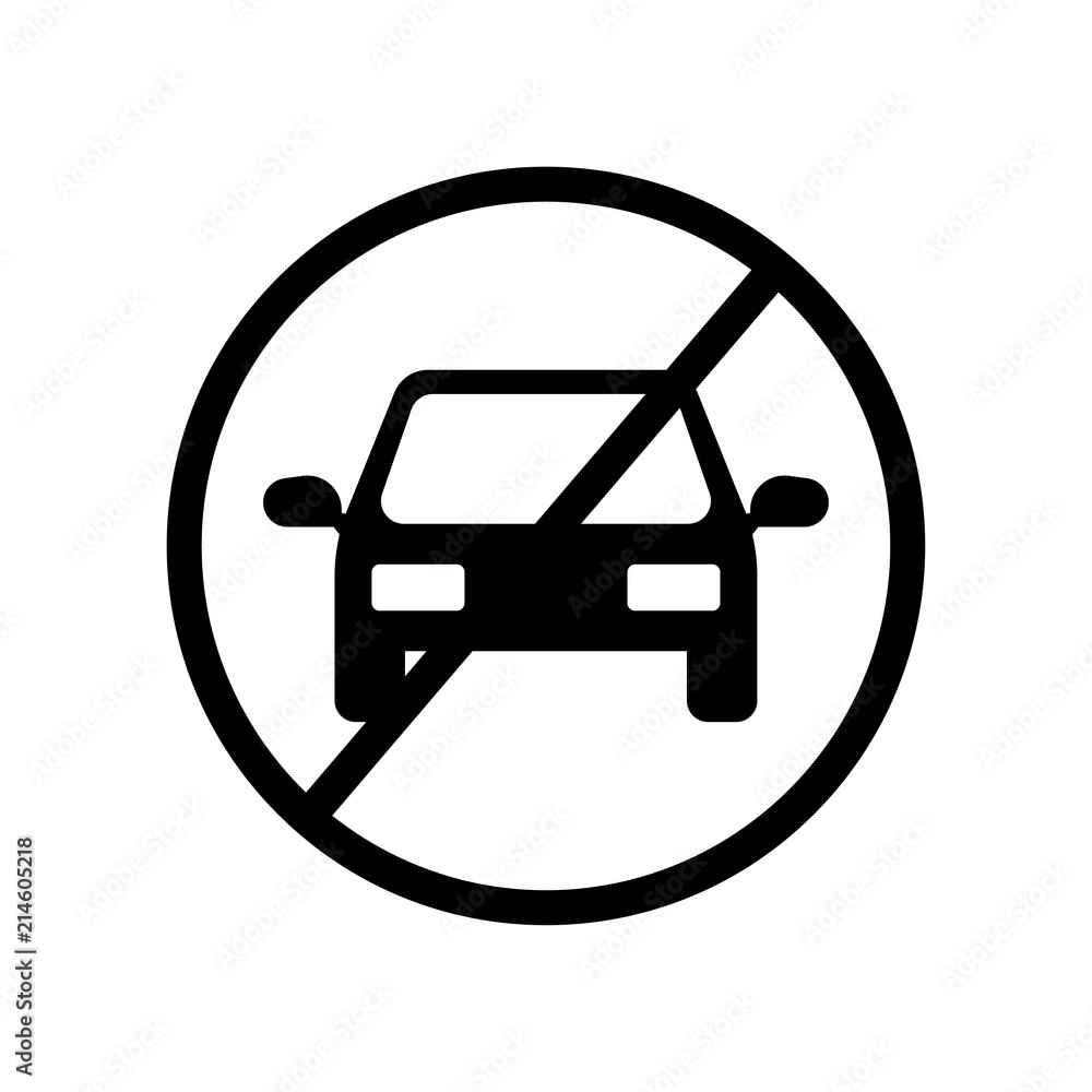 Stop Car icon vector icon. Simple element illustration. Stop Car symbol
